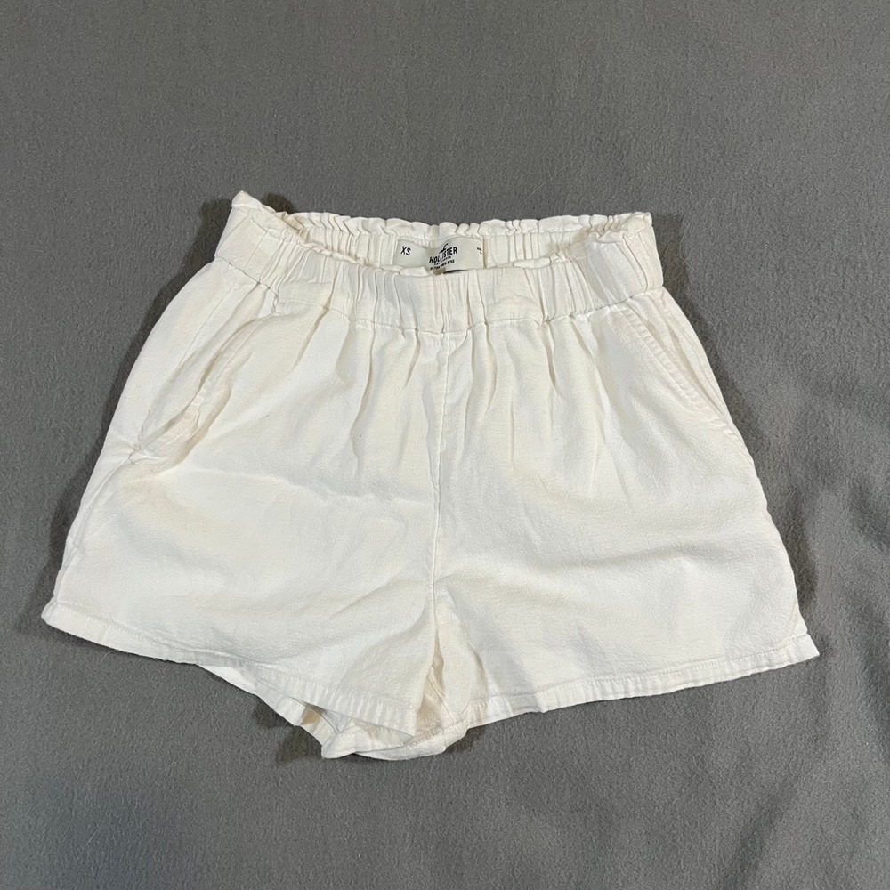 Hollister White‎ Ultra High Rise Linen Shorts Women's XS Summer Blend